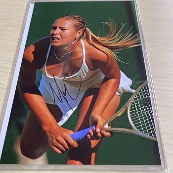 女子テニスチャンプ　マリア・シャラポワ 直筆サイン入りフォト ケース・証明書付き 女子テニス チャンピオン 証明書付き マリア・シャラポワ 直筆